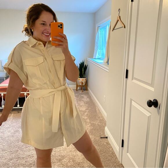 Significant Other Tan Short Sleeve Mini Dress 4 - Picture 6 of 14